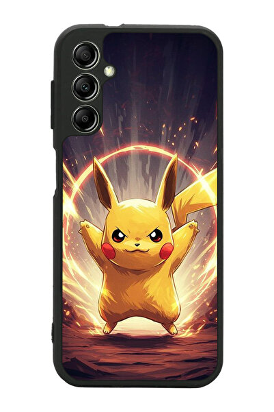 Aksel Kılıf متوافق مع هاتف سامسونج جالاكسي A34 مطبوع ، أسود غير لامع، سيليكون...