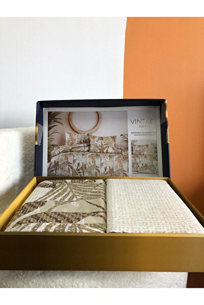 Bikaya Home New Box Double Duvet Cover Set | Sheet Without Elastic Band | Daily Use | Dowry Chest | Luxury Boxed