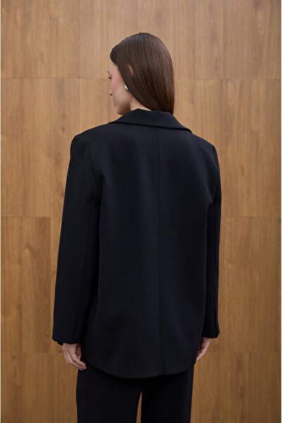 Birgül Bektaş Μαύρο σακάκι με διπλό στήθος