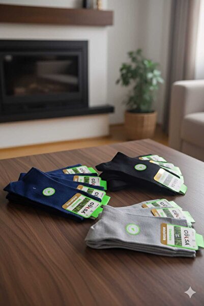Gülsa BAMBU KADIN ÇORAP; 35-40 NUMARA; MEVSİMLİK; ASORTİ 12'LI PAKET