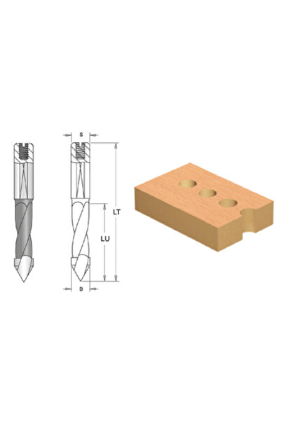 ELBE Τρυπάνι CMS, διαμπερείς οπές, πεπλατυσμένος κυλινδρικός άξονας, βίδα ρύθ...