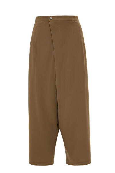 MORREZ Rafe Asymmetric Wrap Pantolon Koyu Vizon K