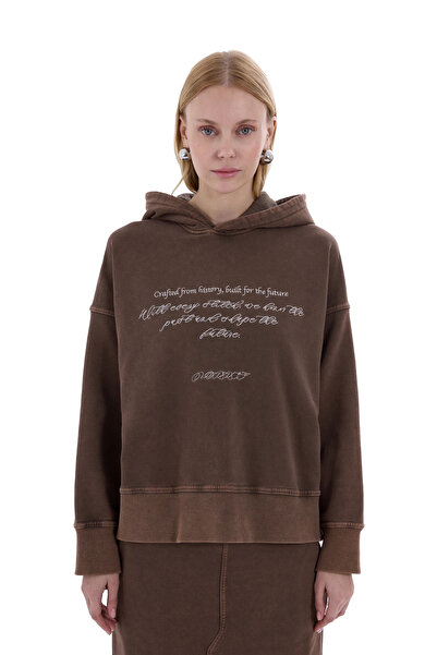 MORREZ Cultural Craft // Yıkamalı Nakış Detaylı Boxy Sweatshirt No:2