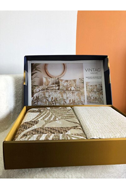 Bikaya Home New Box Double Duvet Cover Set | Sheet Without Elastic Band | Daily Use | Dowry Chest | Luxury Boxed