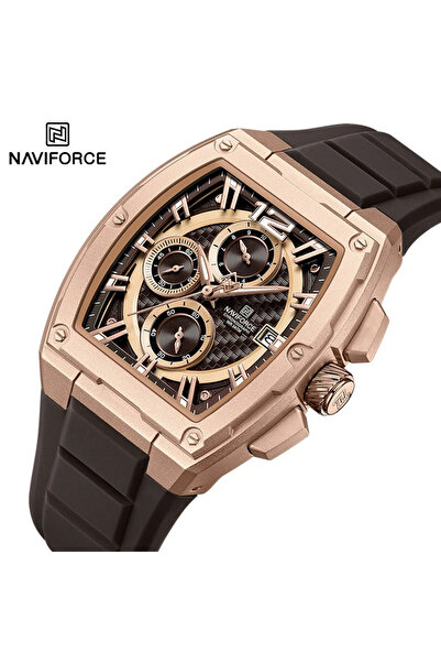 Naviforce 8050 Ανδρικό Ρολόι Black-Rose – Αθλητικό Σχεδιασμός, Πολλαπλές Λειτουργίες, Ένδειξη Ημερομηνίας