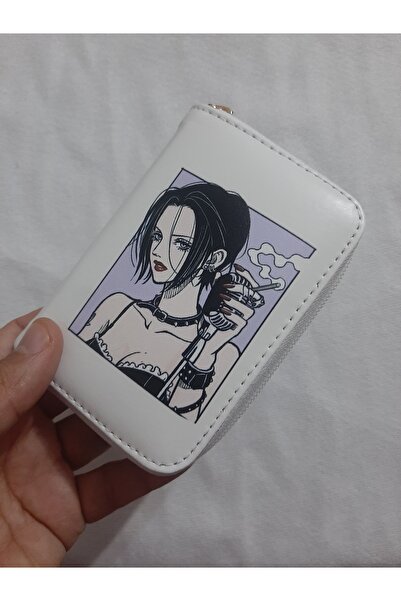 OWLBAG COMPANY Owl Bag Nana Osaki White Portrait Patterned Design Faux Leather Wallet