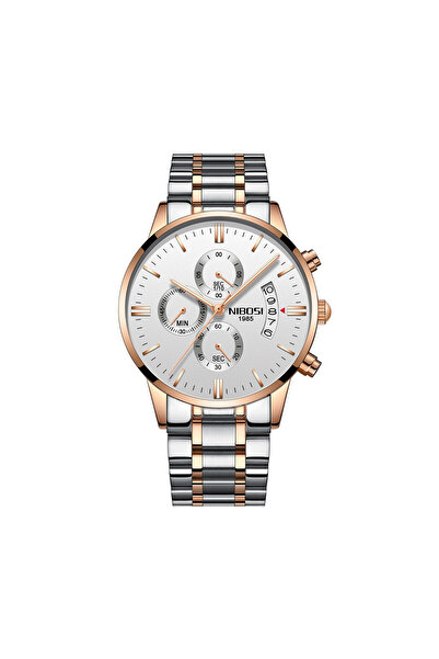 Nibosi Men's Wristwatch Quartz Casual Elegant Fashion Analog Silver Gold