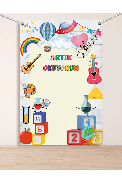 heptex Artık Okuyorum Hatıra Fotoğraf Panosu Branda 150x200