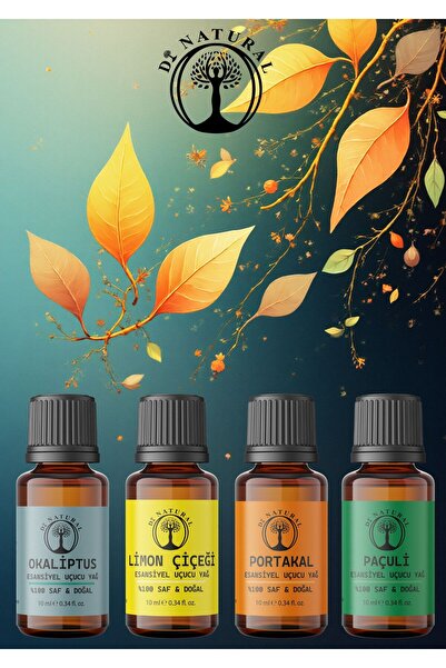 Ferah Set 4*10 ml Esansiyel Uçucu Yağ Aromaterapi Yağı Buhurdanlık Yağı Difüzör Esansı