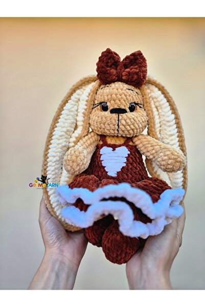 OEM Toffee Crochet Bunny – 32 cm, Handcrafted from Plush Yarn, Soft Toy for Children