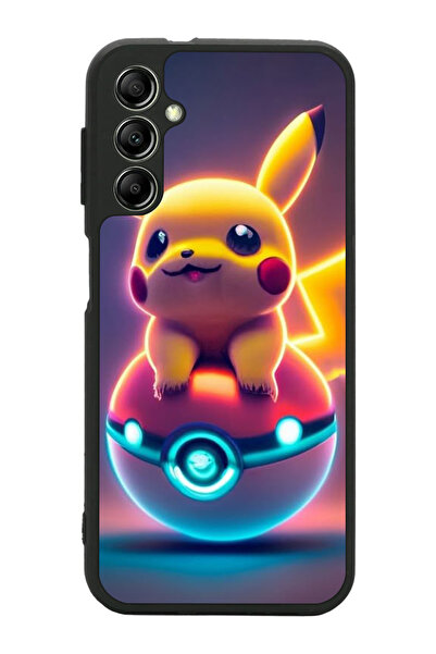 Aksel Kılıf متوافق مع هاتف سامسونج جالاكسي A34 مطبوع ، أسود غير لامع، سيليكون...