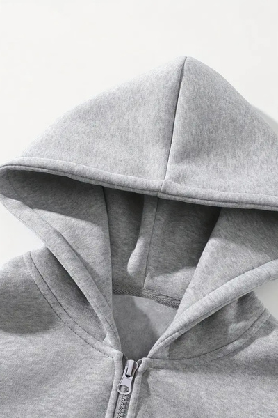 Sweetline Unisex Oversized Zippered Hooded Sweatpants Jogger - Plain Basic Sweatpants Set