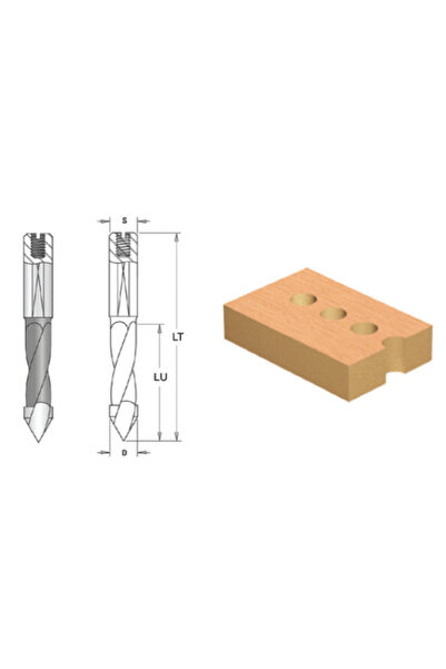ELBE Τρυπάνι CMS, διαμπερείς οπές, πεπλατυσμένος κυλινδρικός άξονας, βίδα ρύθ...