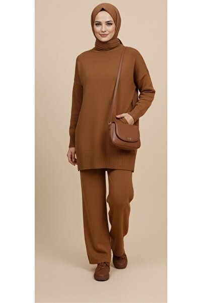 cemo Knitwear Tunic Trousers Hijab Suit