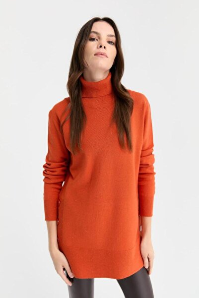 Desen 23391 Tll Angeli̇na so Fully Buttoned Fishbone Collar Complete Sweater