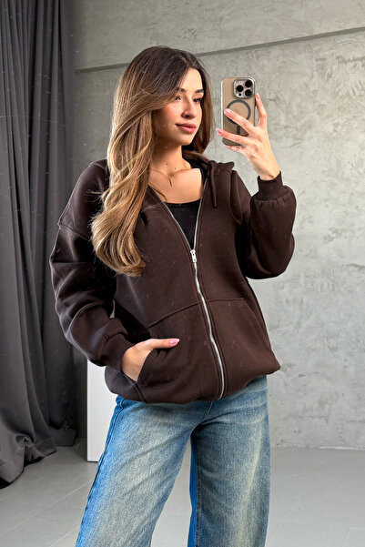 ModaPlaza Women's Hooded 3 Thread Sweat 21618