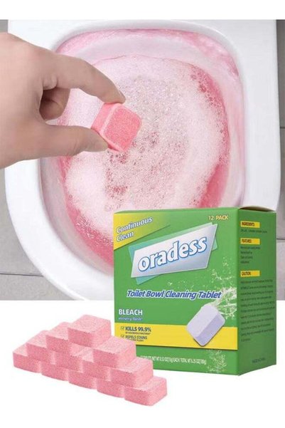 Generic 12 Pcs Foaming Pink Fresh Bathroom Toilet Bowl Cleaner Tablets Deep C...