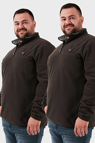 Buratti Regular Fit Anti-Pilling Plus Size Mock Neck Winter Fleece-Lined Pack Fleece Men's Polar 5