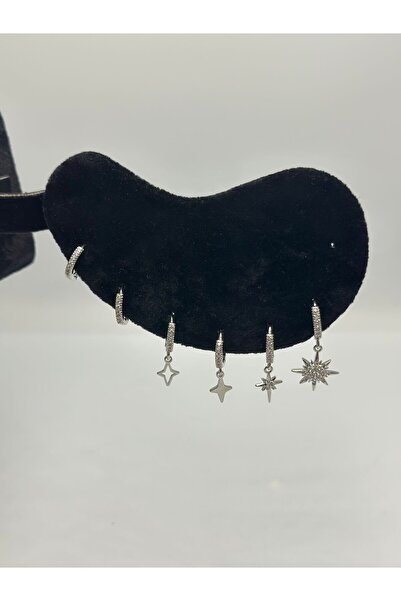 MyladyAccessoriess Polar Star Set Earrings (Steel) Silver
