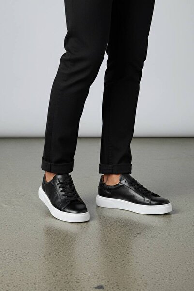 İST FİDAN KUNDURA Men's Daily Lace-Up 100% Genuine Leather Flexible Sole Casual Shoes