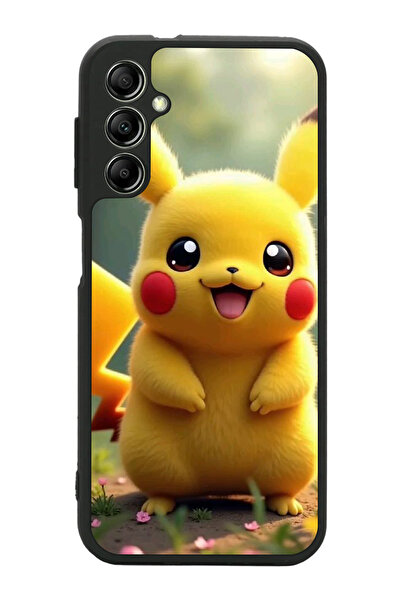 Aksel Kılıf متوافق مع هاتف سامسونج جالاكسي A34 مطبوع ، أسود غير لامع، سيليكون...