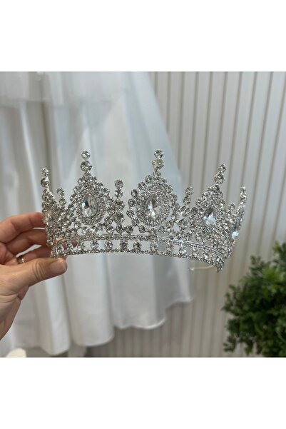 Taşmeran Shuttle Stone Design Bridal Crown High Quality Wedding Henna Engagem...