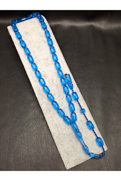 Han Ticarethane سبحة من حجر الكهرمان المسحوق عالي الجودة بلون أزرق