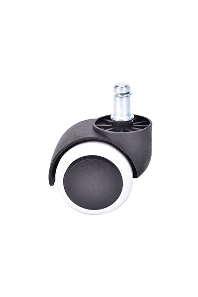 AB HOMES 5-piece Rubber Office Chair Wheels (Black) - Silent, Floor-Protecting