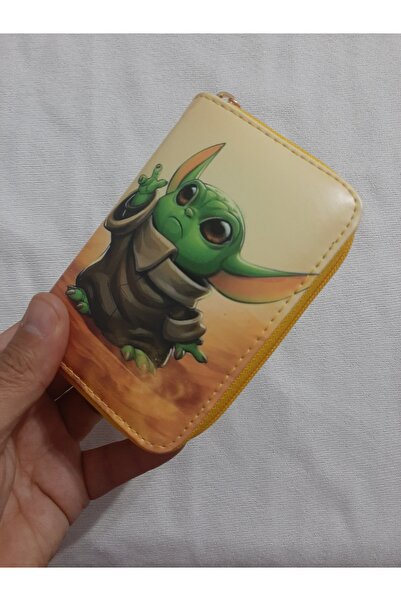 OWLBAG COMPANY Owl Bag Baby Yoda Patterned Design Faux Leather Wallet