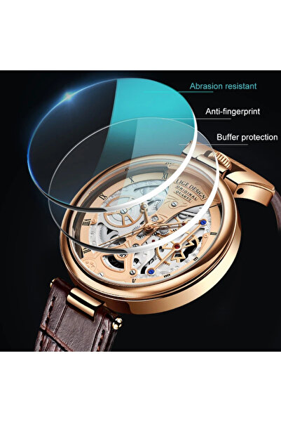 Lige Ανδρικό Ρολόι Χειρός Μόδας Κομψό Πολυτελές Χαλαζία Αναλογικό Δέρμα