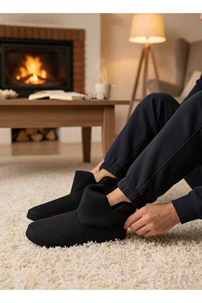 Ozzo Man Erkek yumuşak peluş ev botu panduf