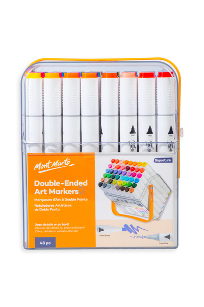 Mont Marte Mm 48-Piece Boxed Dual Tip Art Marker Pen Set
