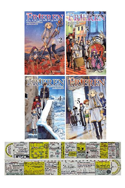 Marmara Çizgi Frieren 2-3-4-5. Ciltler Manga Seti + Özel Cetvel