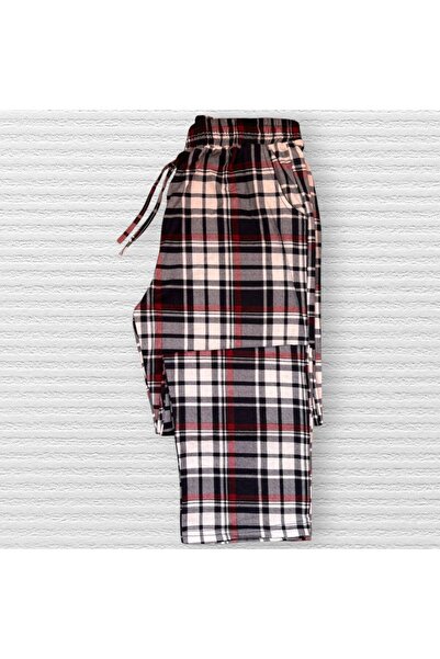 Hirazenmoda Men's Fleece-Lined Plaid Patterned Pajama Bottoms with Pockets – Soft Fabric Comfortable Fit