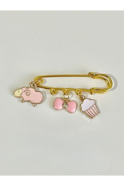 TekinAksesuar15 Pembe Kuzu Yeni Doğan Bebek Broşu – Hastane Çıkış Çantalık İğ...