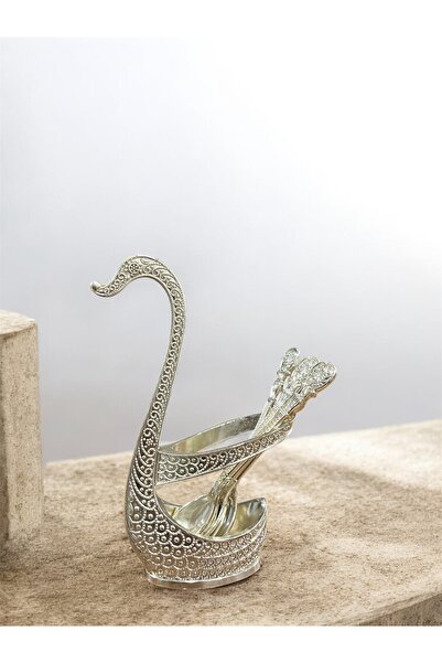 Kaşıkçı 6’lı Sarı Çay Kaşığı Seti – Kuğu Kaşıklıklı