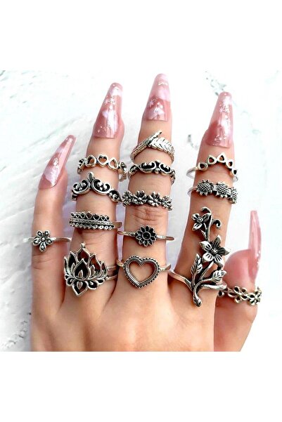 Pursehuit Set de 14 inele, argintii Delphy C1