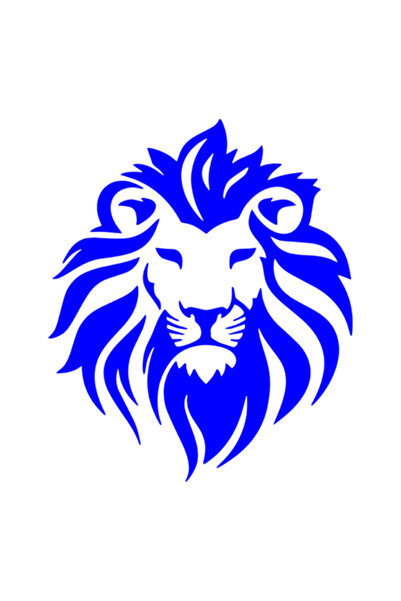 Oracal Car sticker ''Lion'', 17x17 cm, blue