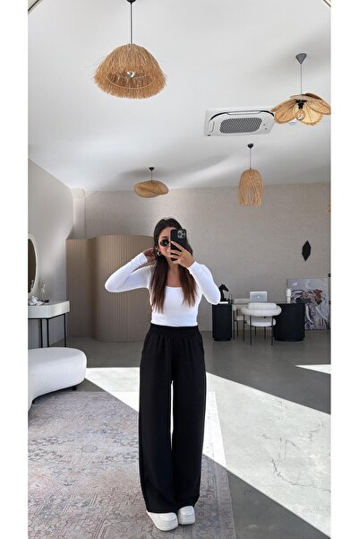 Buket Teke Black Elastic Waist Mrc Pants