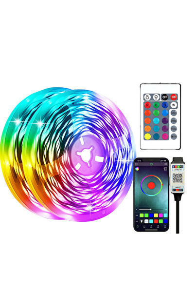 Sovel 5050 RGB LED Strip Sovel, Bluetooth App Control, 24-Button Remote, 15 m