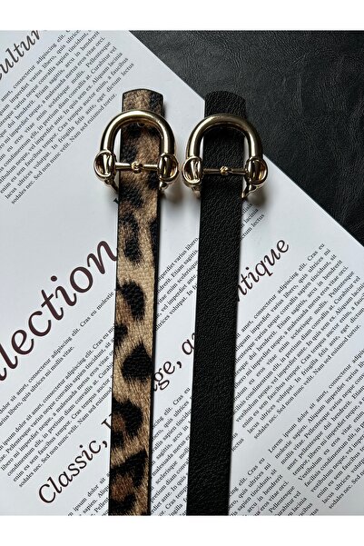 LİA KEMER 2'li Issue Curea pentru femei cu cataramă aurie, curea pentru haină...