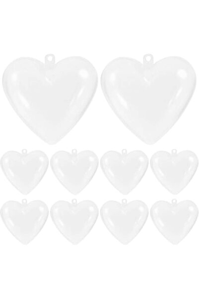 DELPI Set inimioare transparente 3D, 10 buc, plastic, demontabile, 6,5 cm