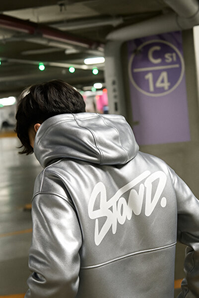 CLASSY.MODA Unisex 3 Yarn O Oversized Stwd Lettering B Printed K Hooded Sweatshirt Street Fashion Style Hoodie