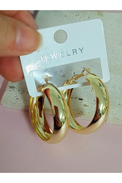 mos&more Gold Bombeli Hafif Halka Küpe