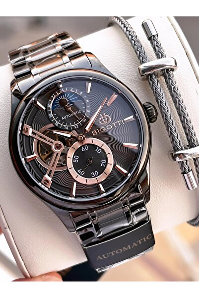 Bigotti Automatic and Self-Winding Steel Does Not Oxidize and Does Not Lose Color 5 Atm Men's Wristwatch Ebg.10683.6