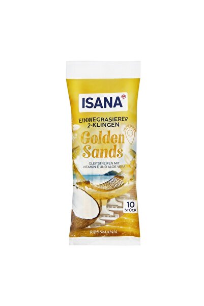 ISANA Бритва з 2 лезами одноразова Golden Sands, 10 шт.