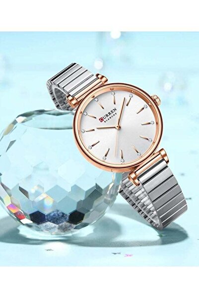 Curren 9081 Stainless Steel Slim Quartz Wrist Watch for Girls with Free Box