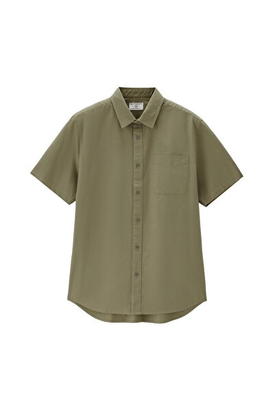 Giordano Men's Ripstop Relaxed Fit Cotton Shirt