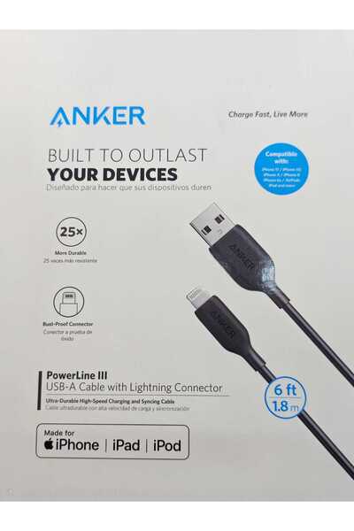 Anker Anker Powerline Lightning Charging Cable, 0.9m - Black