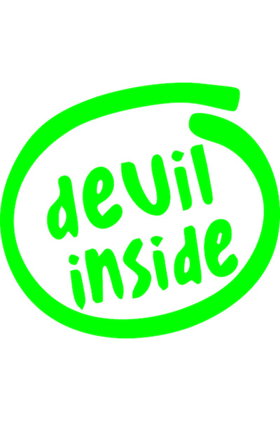 Oracal Car sticker "Devil inside", 15x14 cm, green